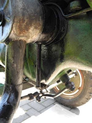 Links vom Fahrersitz aus